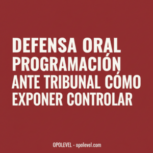 Defensa oral de la programación ante el tribunal: cómo exponer y controlar los nervios