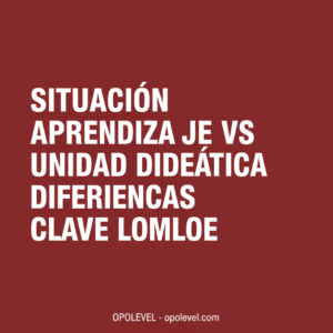 Situación de aprendizaje vs unidad didáctica: diferencias clave en LOMLOE