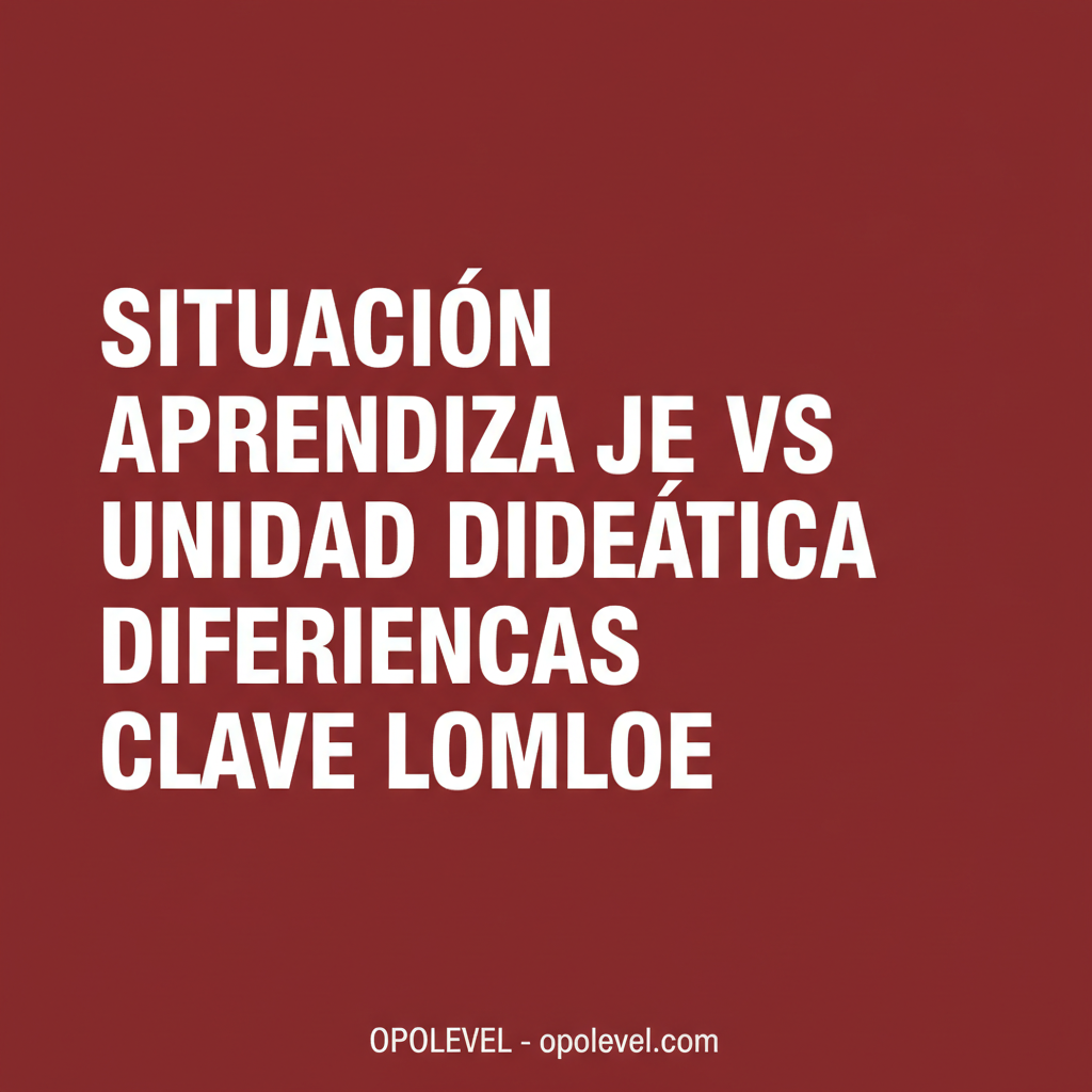 Situación de aprendizaje vs unidad didáctica: diferencias clave en LOMLOE