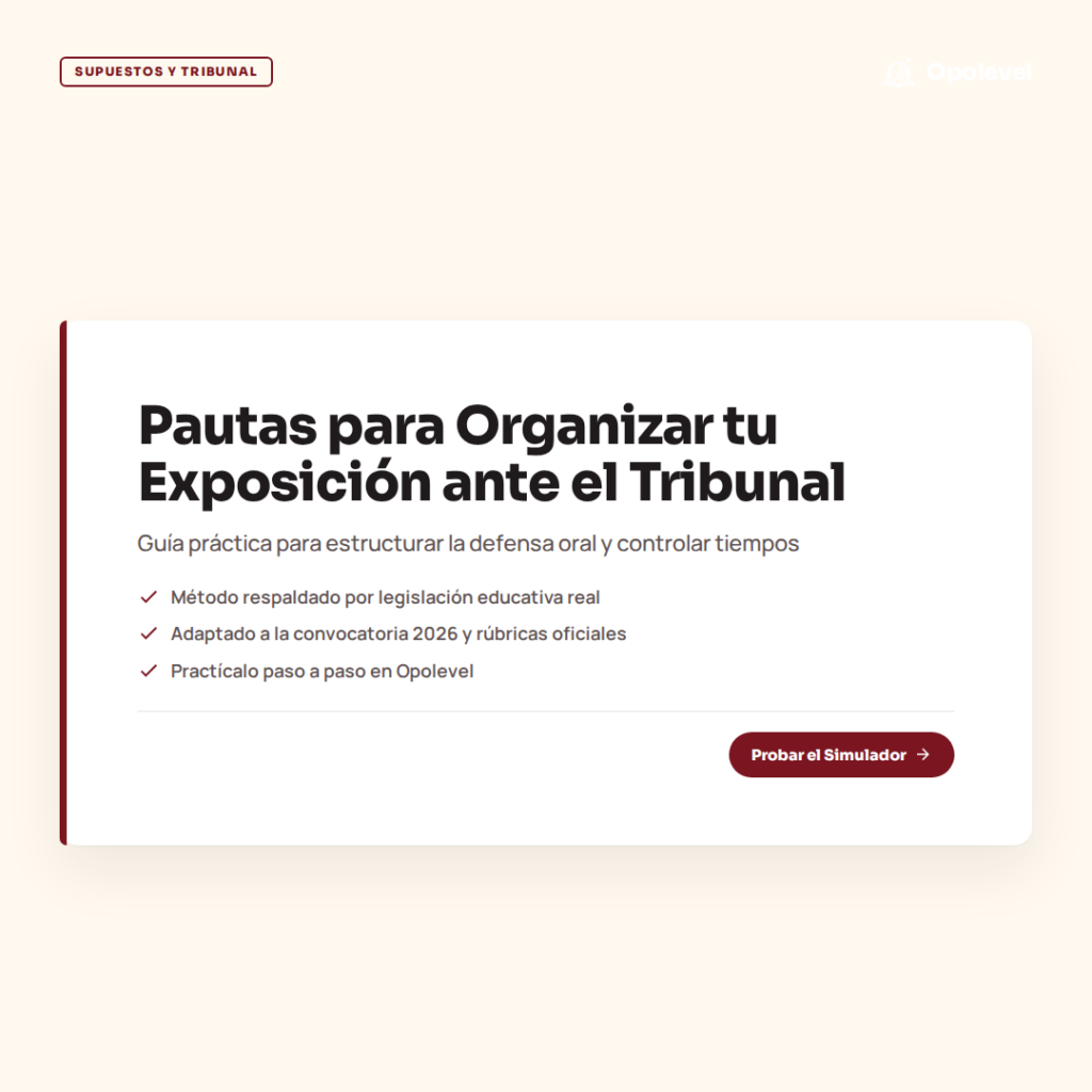 Pautas para organizar tu exposición ante el tribunal docente y defender tu programación con éxito