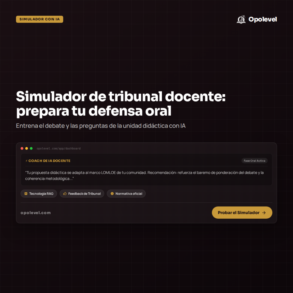 Simulador de tribunal docente: cómo preparar la defensa oral de la programación y superar el debate sin nervios