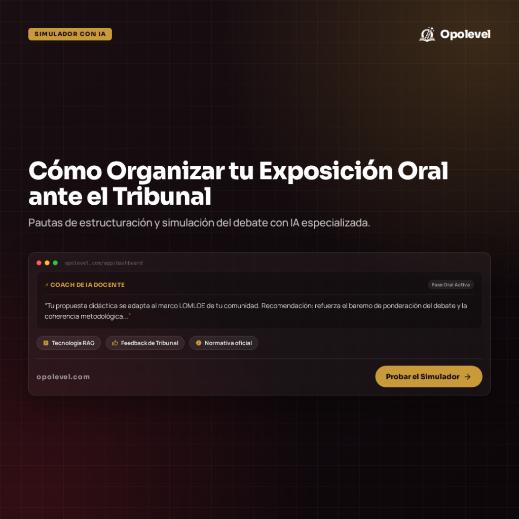 Cómo organizar tu exposición oral ante el tribunal docente: pautas y simulación práctica