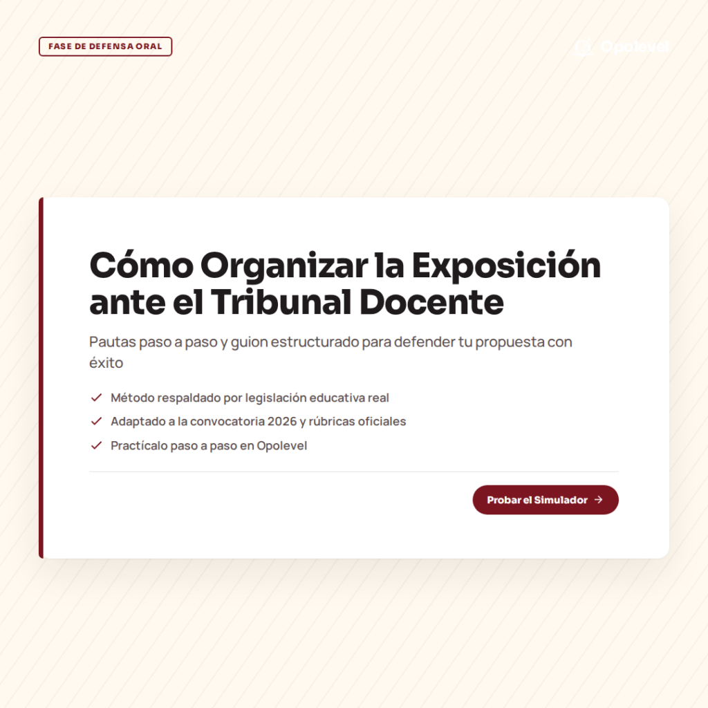 Cómo organizar la exposición ante el tribunal docente: pautas clave y guion estructurado