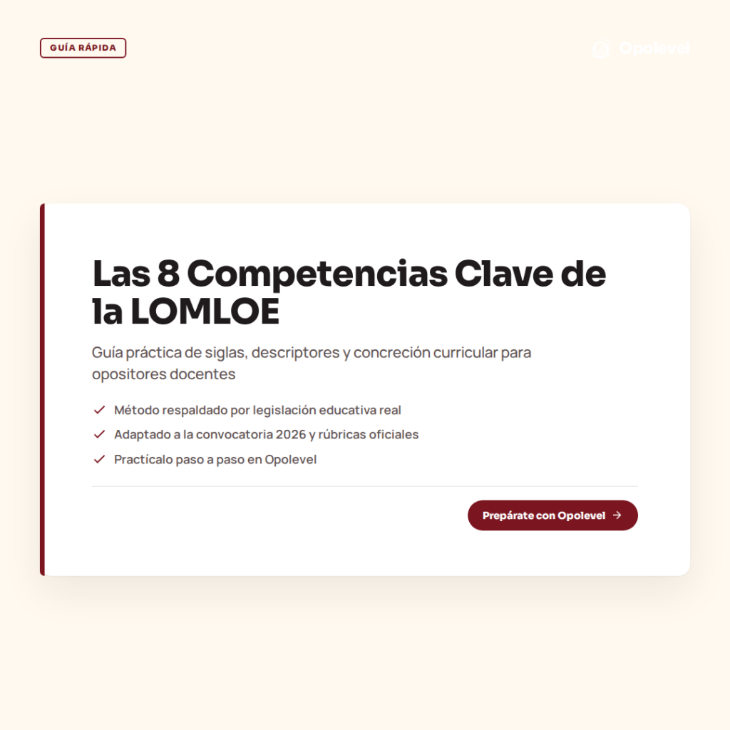 Las 8 Competencias Clave de la LOMLOE: Siglas, Descriptores y Aplicación Práctica