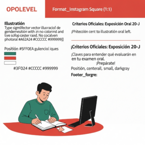 Criterios oficiales del tribunal publicados: qué evalúan en tu exposición oral el 20-J