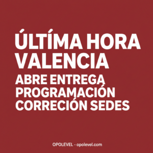 ÚLTIMA HORA: Valencia abre entrega de programación y corrección de sedes en Galicia y Madrid