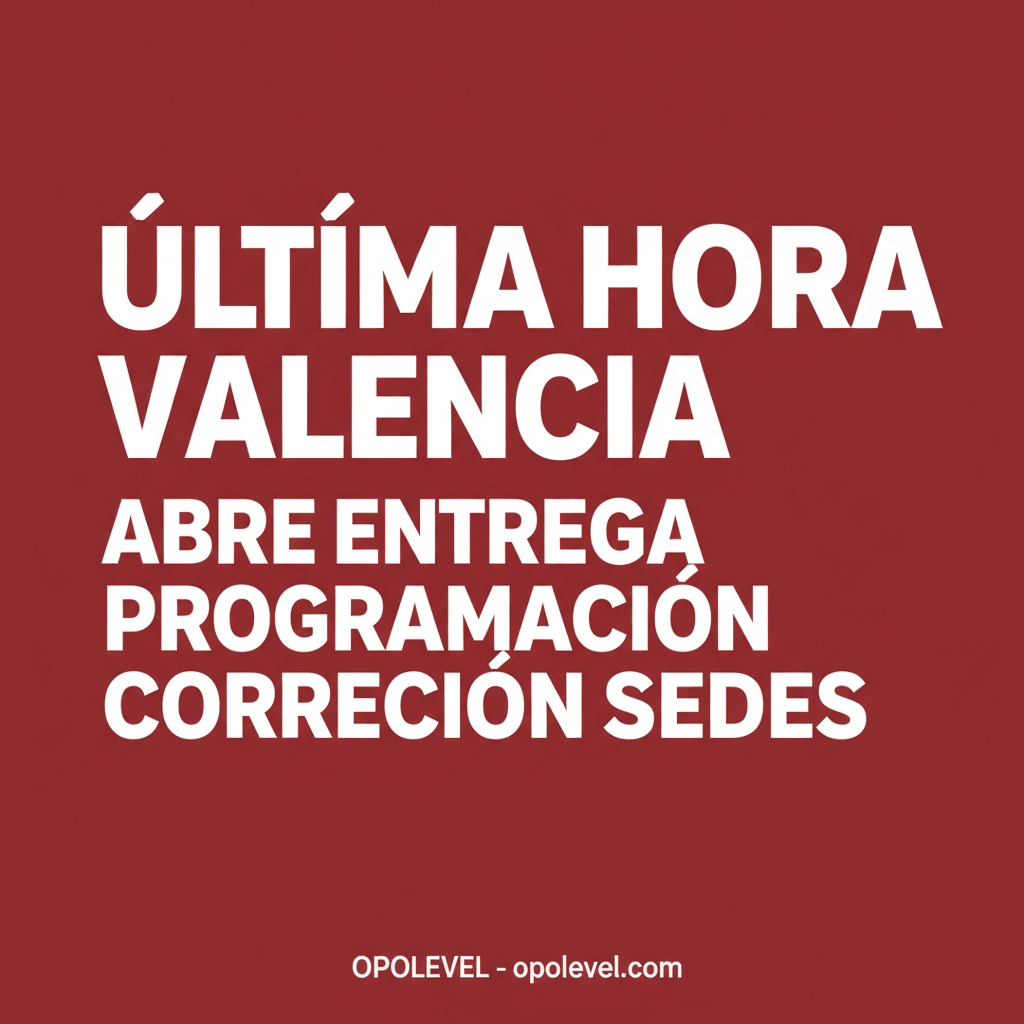 ÚLTIMA HORA: Valencia abre entrega de programación y corrección de sedes en Galicia y Madrid