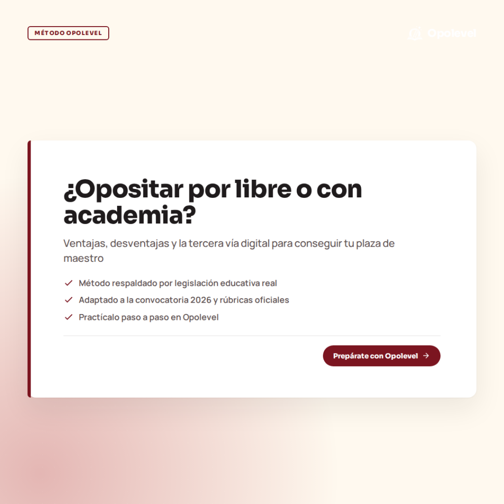 ¿Opositar por libre o con academia? Ventajas, desventajas y la tercera vía