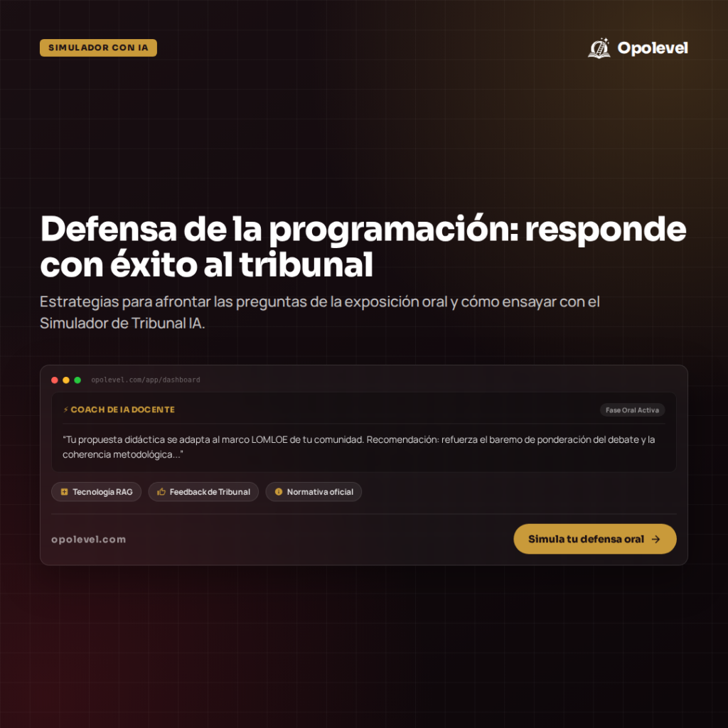 Preguntas del tribunal en la defensa de la programación didáctica: guía para responder con éxito