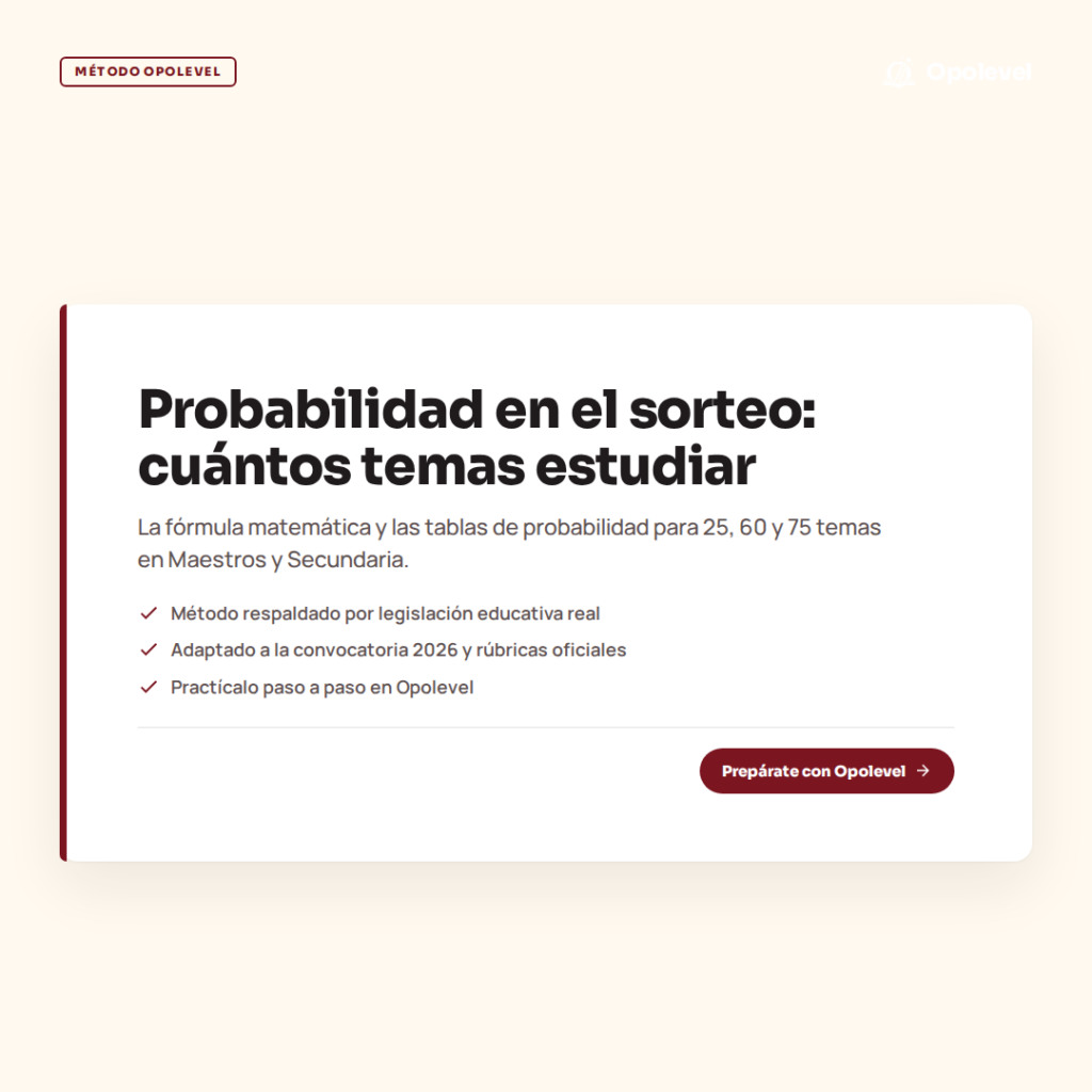 Calculadora de temas de oposición: cuántos estudiar para asegurar la plaza