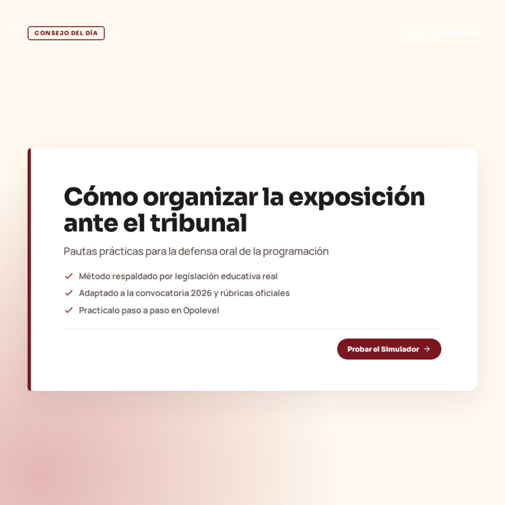 Cómo organizar tu exposición ante el tribunal: pautas prácticas para la defensa de la programación
