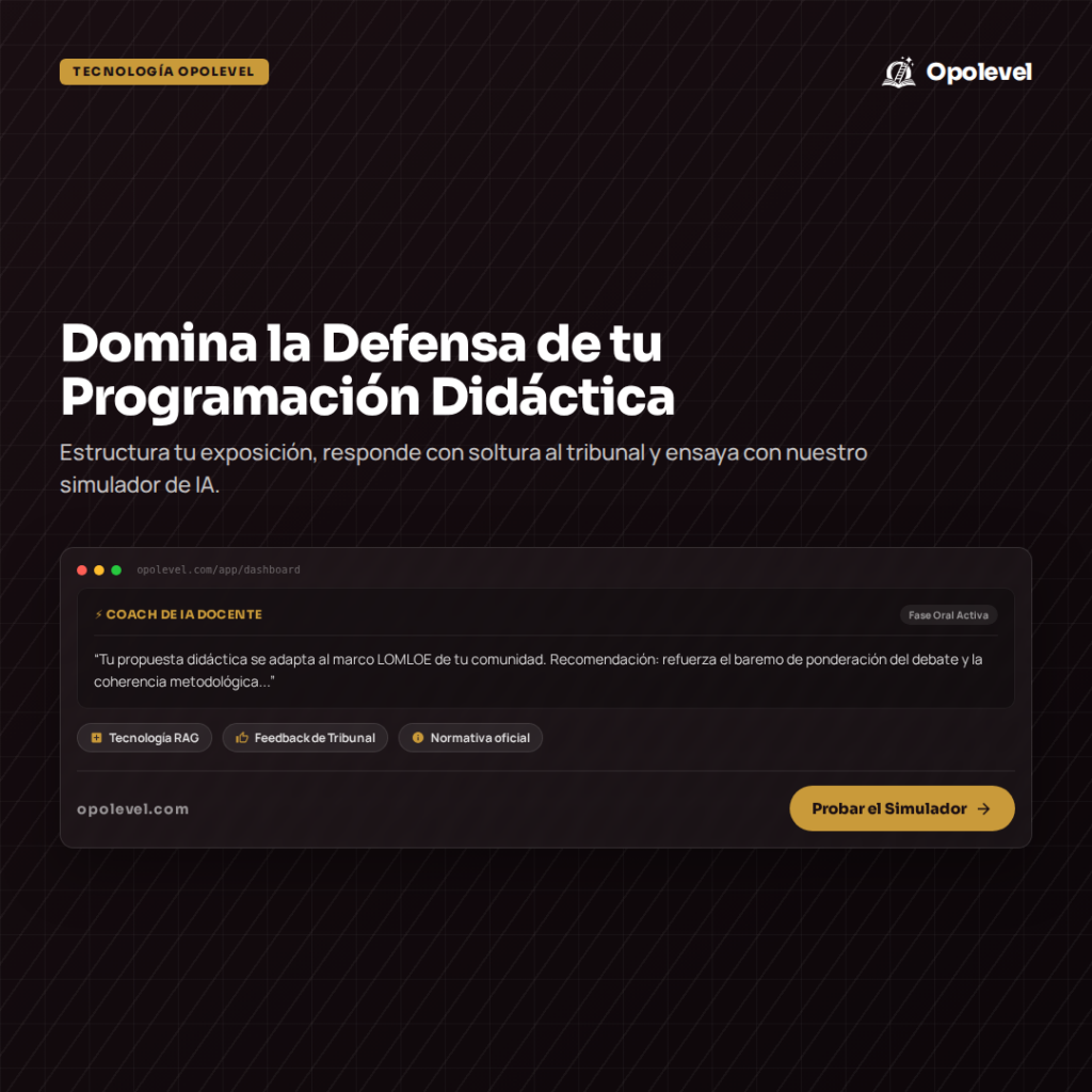 Cómo estructurar con éxito la defensa oral de la programación didáctica ante el tribunal