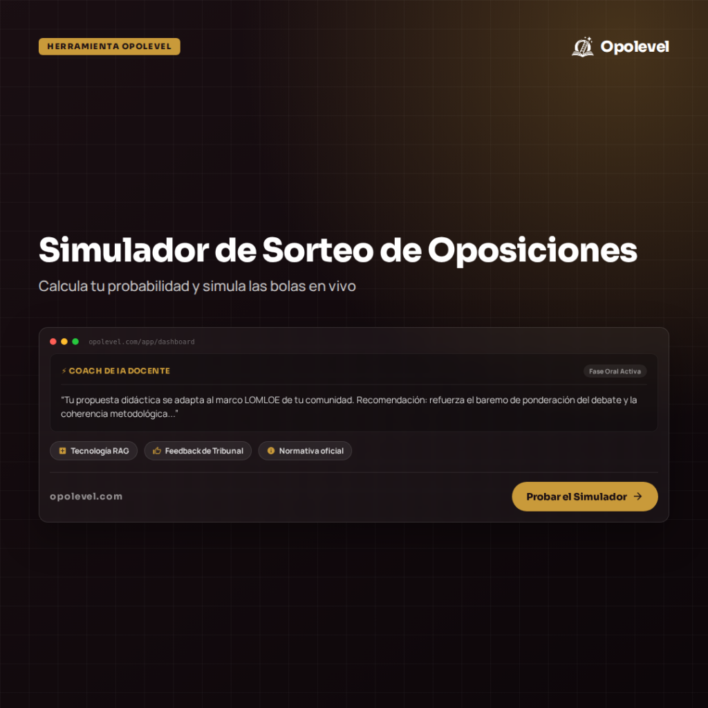 Simulador de sorteo de oposiciones docentes: calcula tu probabilidad y simula las bolas en tiempo real