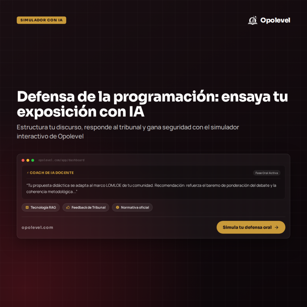 Defensa de la programación didáctica: claves para estructurar tu discurso y ganar seguridad con IA