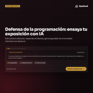 Defensa de la programación didáctica: claves para estructurar tu discurso y ganar seguridad con IA