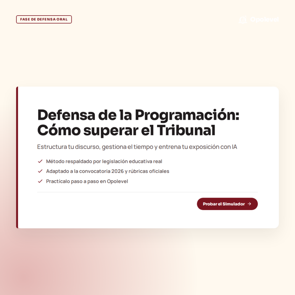 Defensa oral de la programación didáctica: Guía definitiva para preparar tu exposición