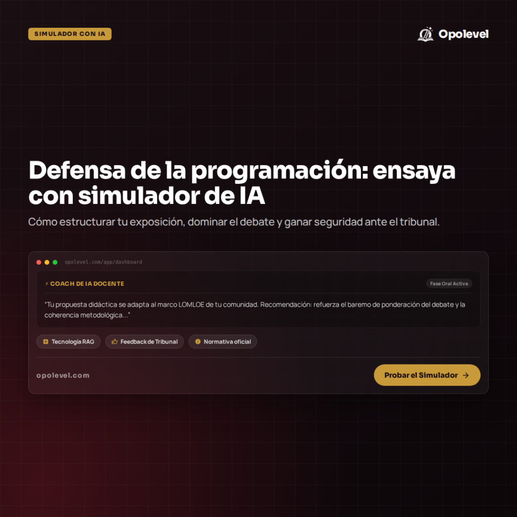 Defensa de la programación didáctica: claves para ensayar con un simulador de IA