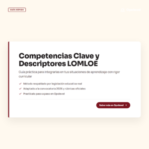 Competencias clave LOMLOE y descriptores operativos: cómo integrarlos en tus situaciones de aprendizaje