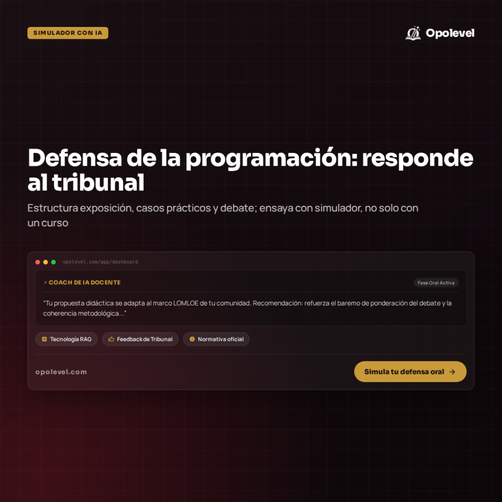Elaboración y defensa de la programación didáctica: cómo estructurar las respuestas al tribunal