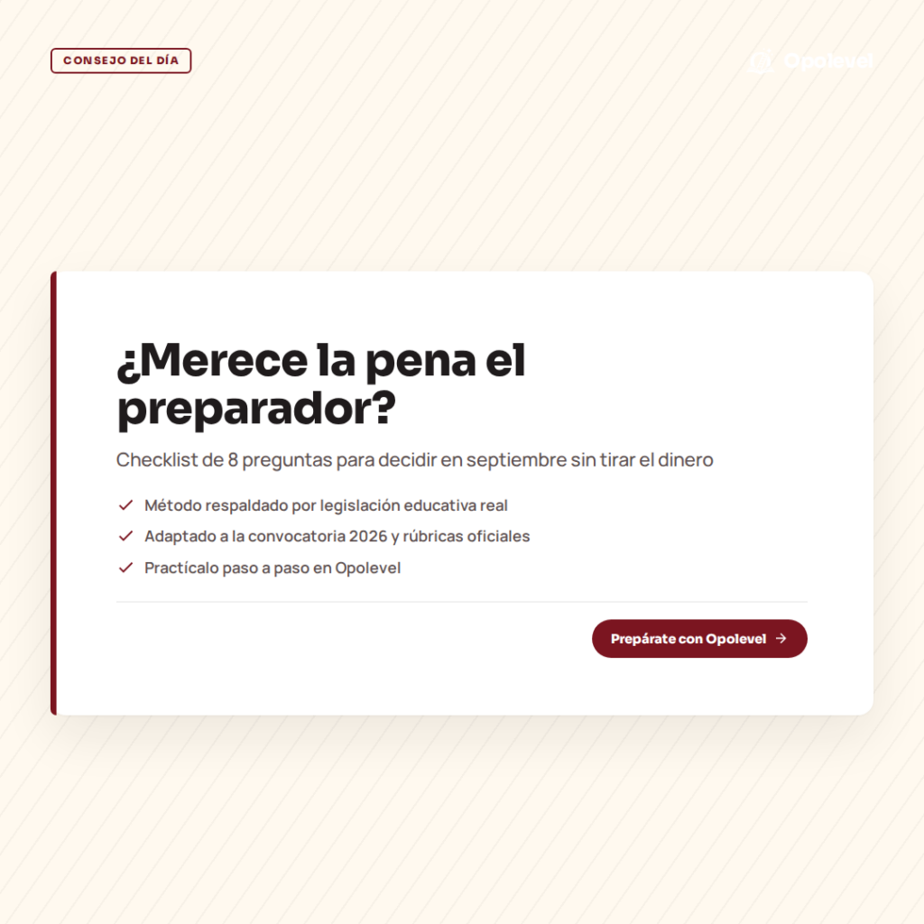 ¿Merece la pena pagar un preparador de oposiciones? Checklist para decidir en septiembre