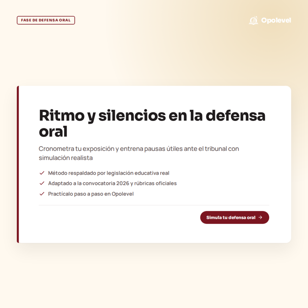 Defensa de la programación: controla el ritmo y los silencios con simulador cronometrado