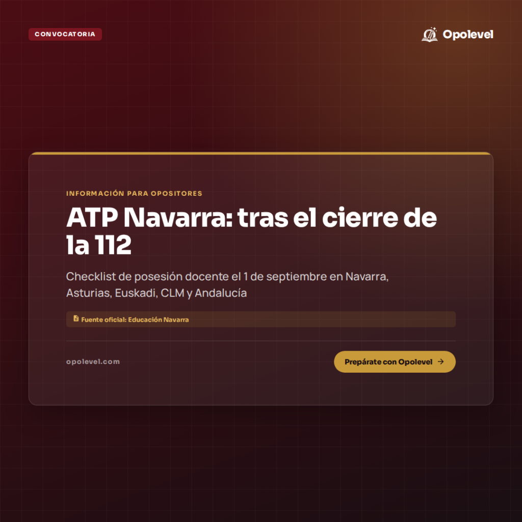 ATP Navarra: qué hacer tras el cierre de la 112 y checklist de posesión el 1 de septiembre