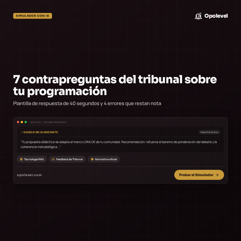7 contrapreguntas del tribunal sobre tu programación didáctica (y cómo responderlas)