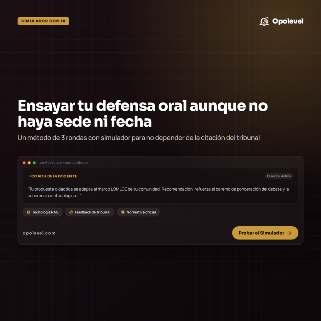 Defensa oral sin sede ni fecha: cómo ensayar con simulador en 3 rondas