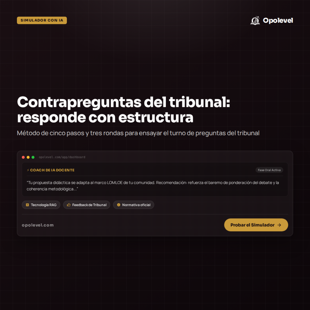 Contrapreguntas del tribunal: método de cinco pasos para responder sin titubear