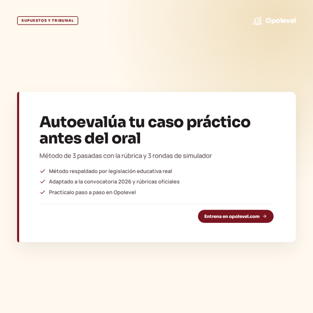 Autoevalúa tu caso práctico con la rúbrica de la segunda prueba: 3 pasadas y 3 rondas de simulador